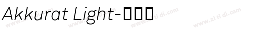 Akkurat Light字体转换